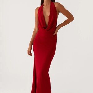 Peppermayo Chic Backless Red Evening Gown NWT US 4